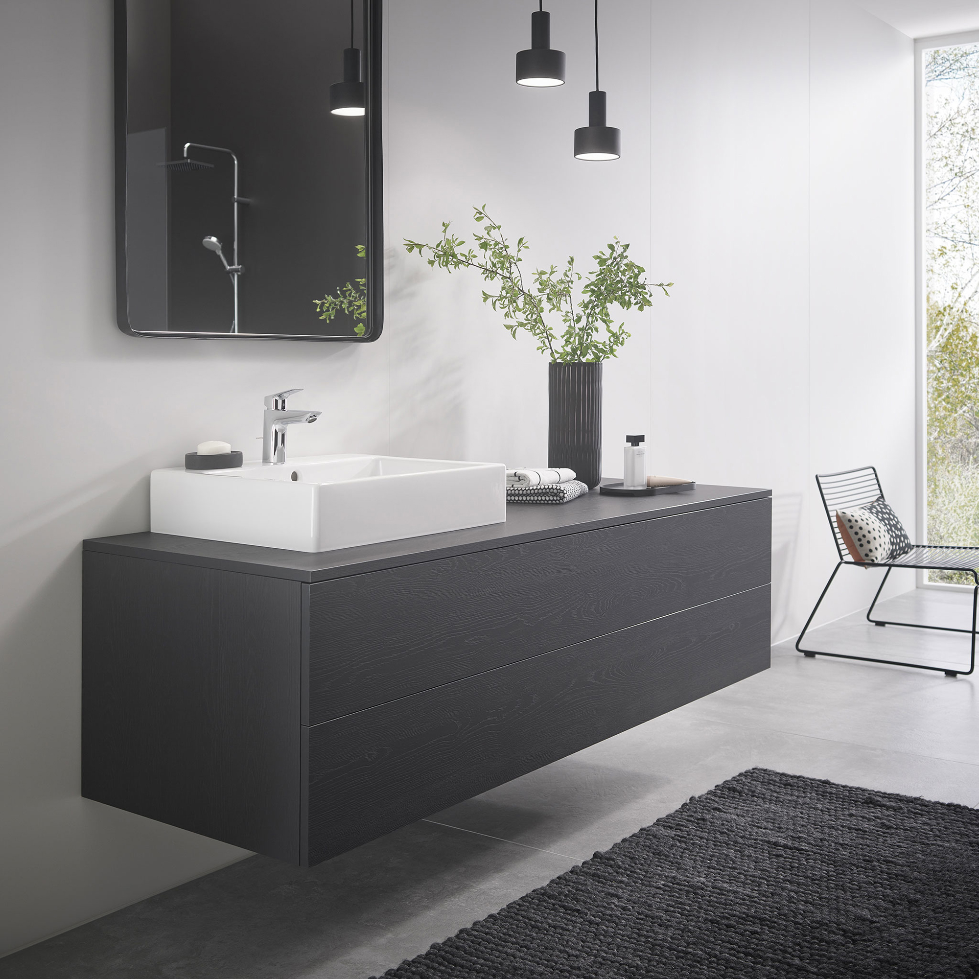 Tvättställsblandare Hansgrohe Logis 100 med Push-Open Med Push-Open