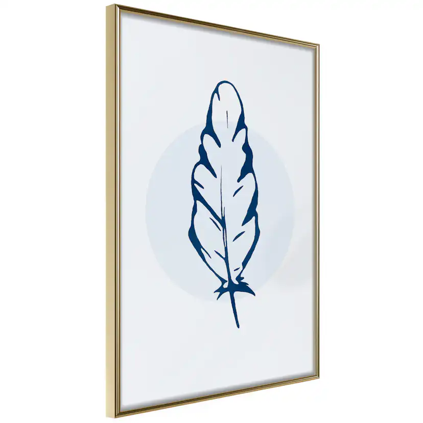 Poster Artgeist Affisch Blue Feather