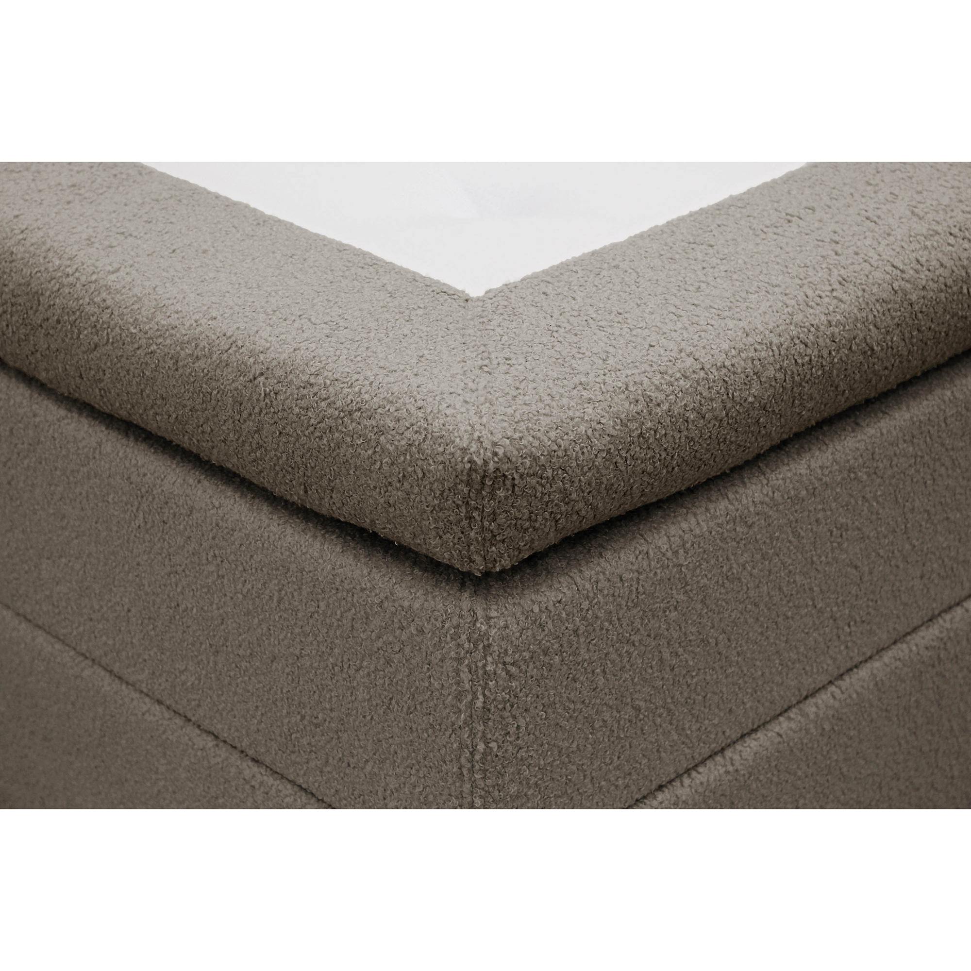 Kontinentalsäng Bedly Hilton Komplett Sängpaket 160x200 cm med Rutad Sänggavel i teddy