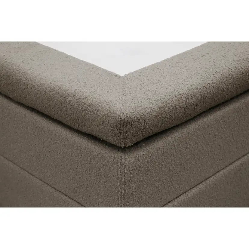 Kontinentalsäng Bedly Hilton Komplett Sängpaket 160x200 cm med Rutad Sänggavel i teddy