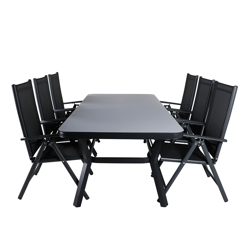 Matgrupp Venture Home Vyn med 6 Bend Matstolar