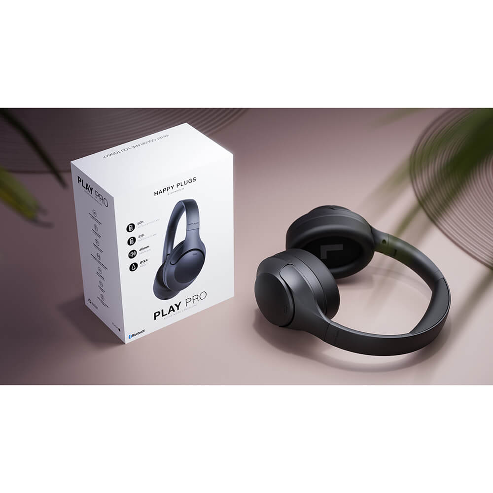 HAPPY PLUGS Hörlur Play Pro ANC Over-Ear Wireless Svart
