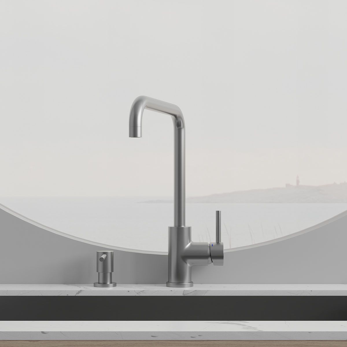 Köksblandare Scandtap Steel Square Rostfritt Stål