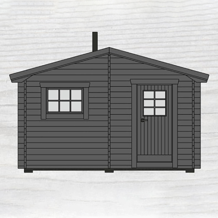Bastu Baseco Laisa 10 m² Fristående Bastuhus med Sadeltak & 2-glas Fönster