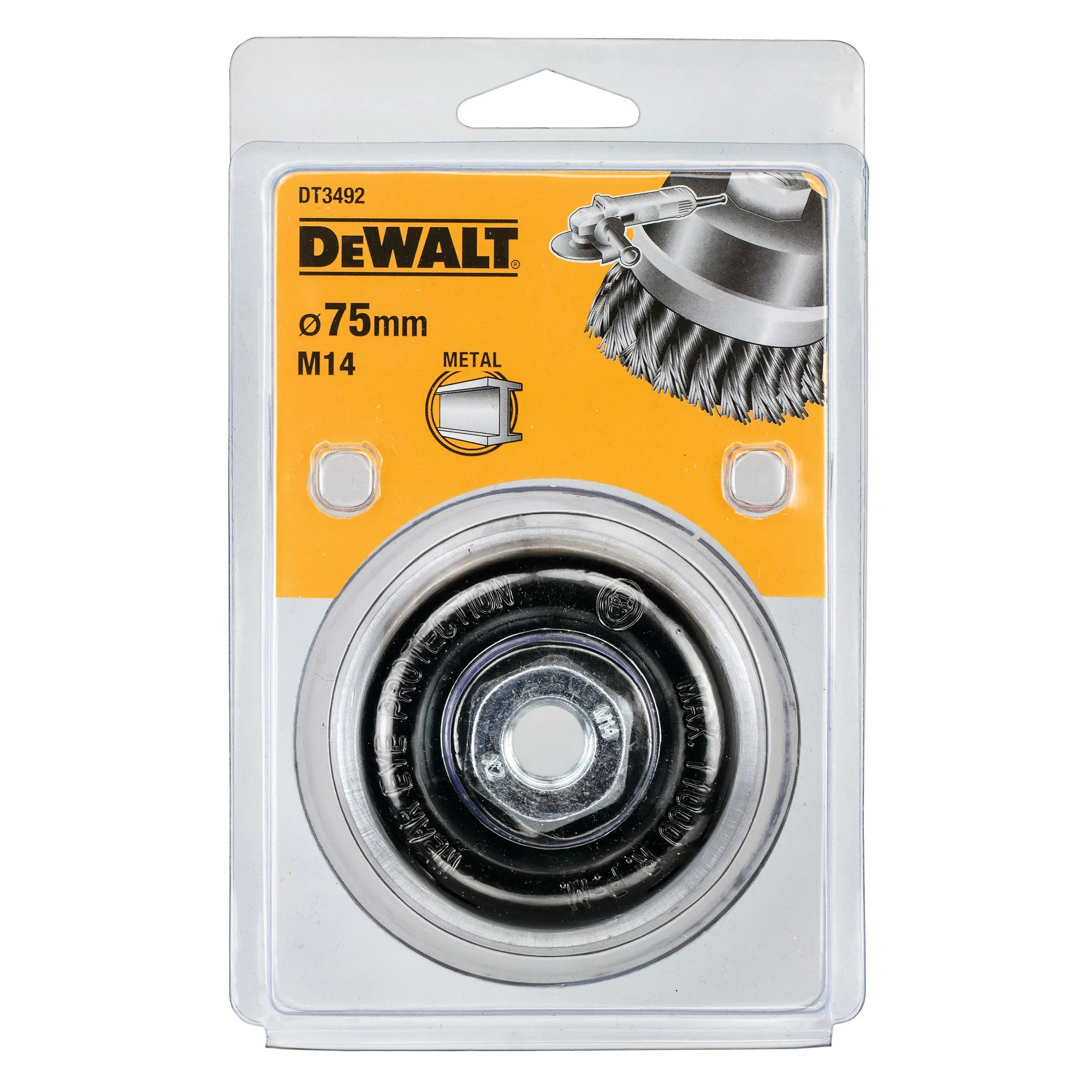 Stålborste DeWalt DT3492 Koppformad Flätad Tråd 75Xm14