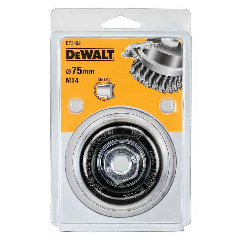 Stålborste DeWalt DT3492 Koppformad Flätad Tråd 75Xm14