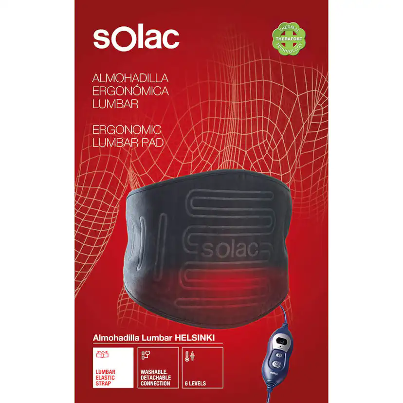 Värmedyna Solac Helsinki Ergonomisk Ländrygg