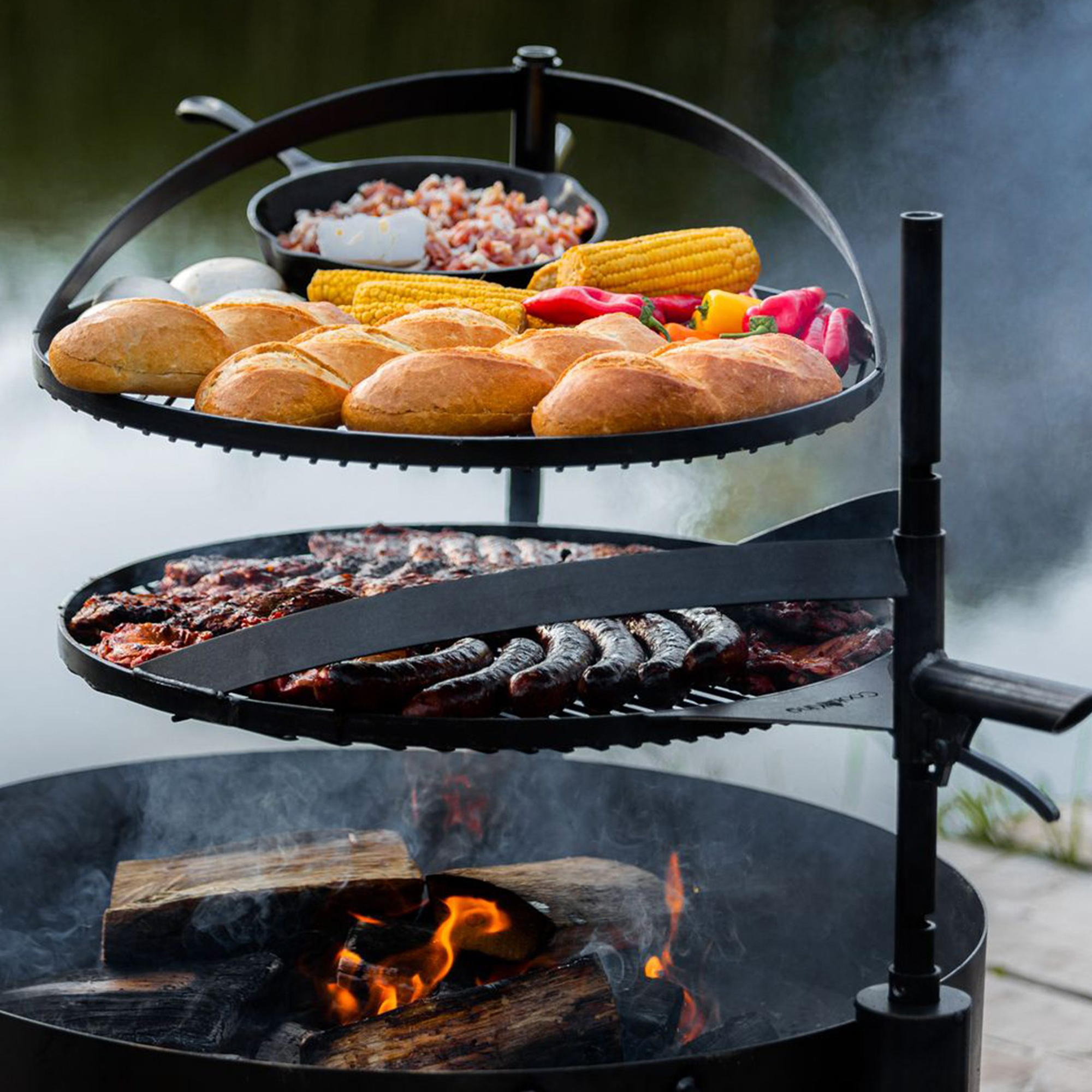 Eldfat Jabo CookKing MontanaX med Grillgaller