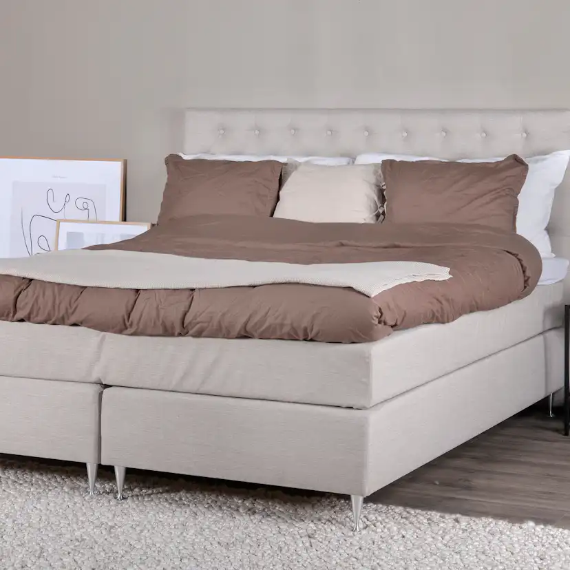 Rättvik 180 cm Fast Beige tyg+Gavel Furudal 180 cm Beige Tyg Beige, Fast, 180 cm