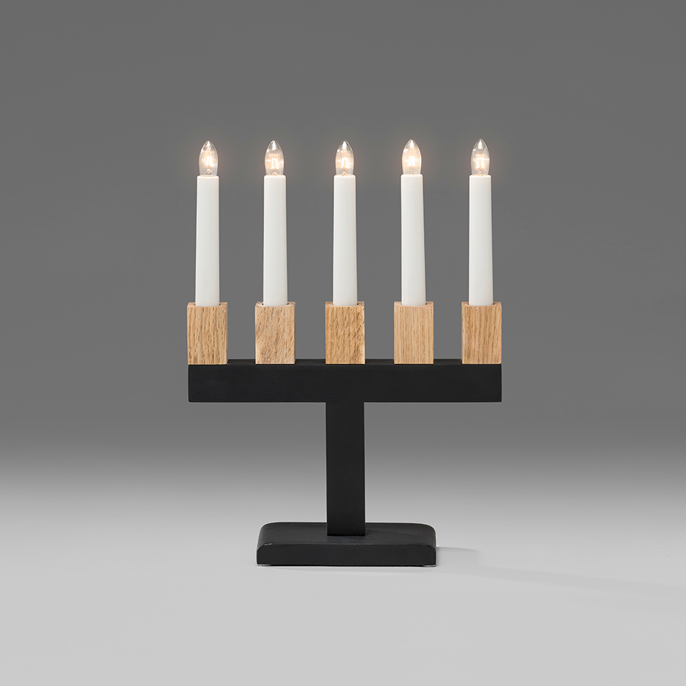 Adventsljusstake Gnosjö Konstsmide 5L Trä