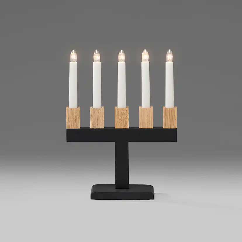 Adventsljusstake Gnosjö Konstsmide 5L Trä