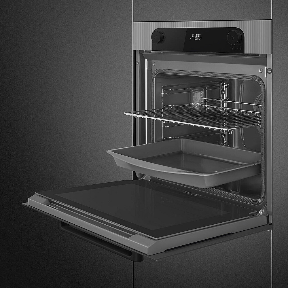 Kombiugn Smeg SOP6201S2S med Varmluft och Ångfunktion Silver 60 cm
