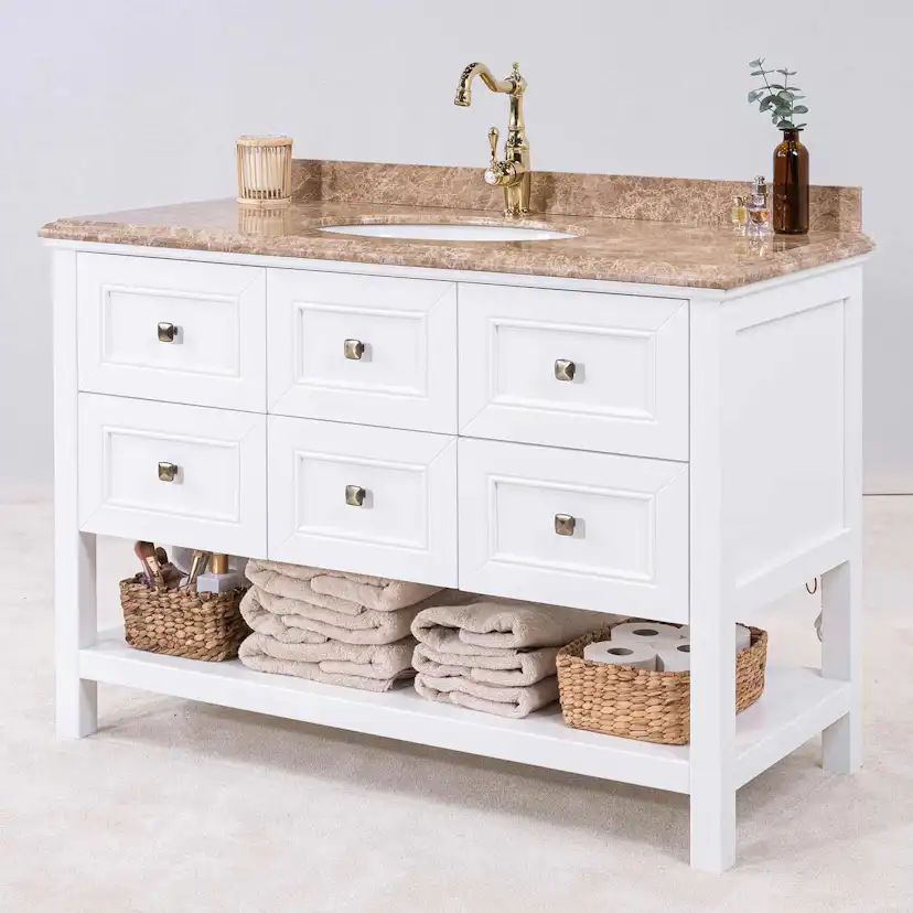 Tvättställsskåp Vesani Utah Beige Marmor
