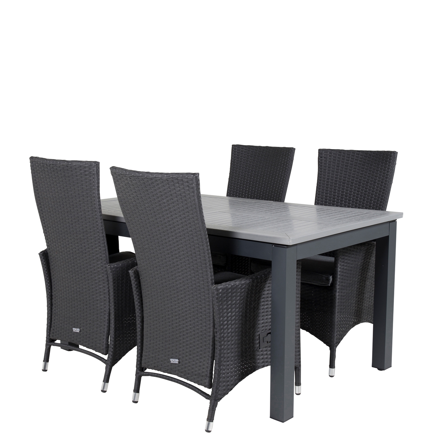 Matgrupp Venture Home Aleyna 160/240 med 4 Pishi Matstolar