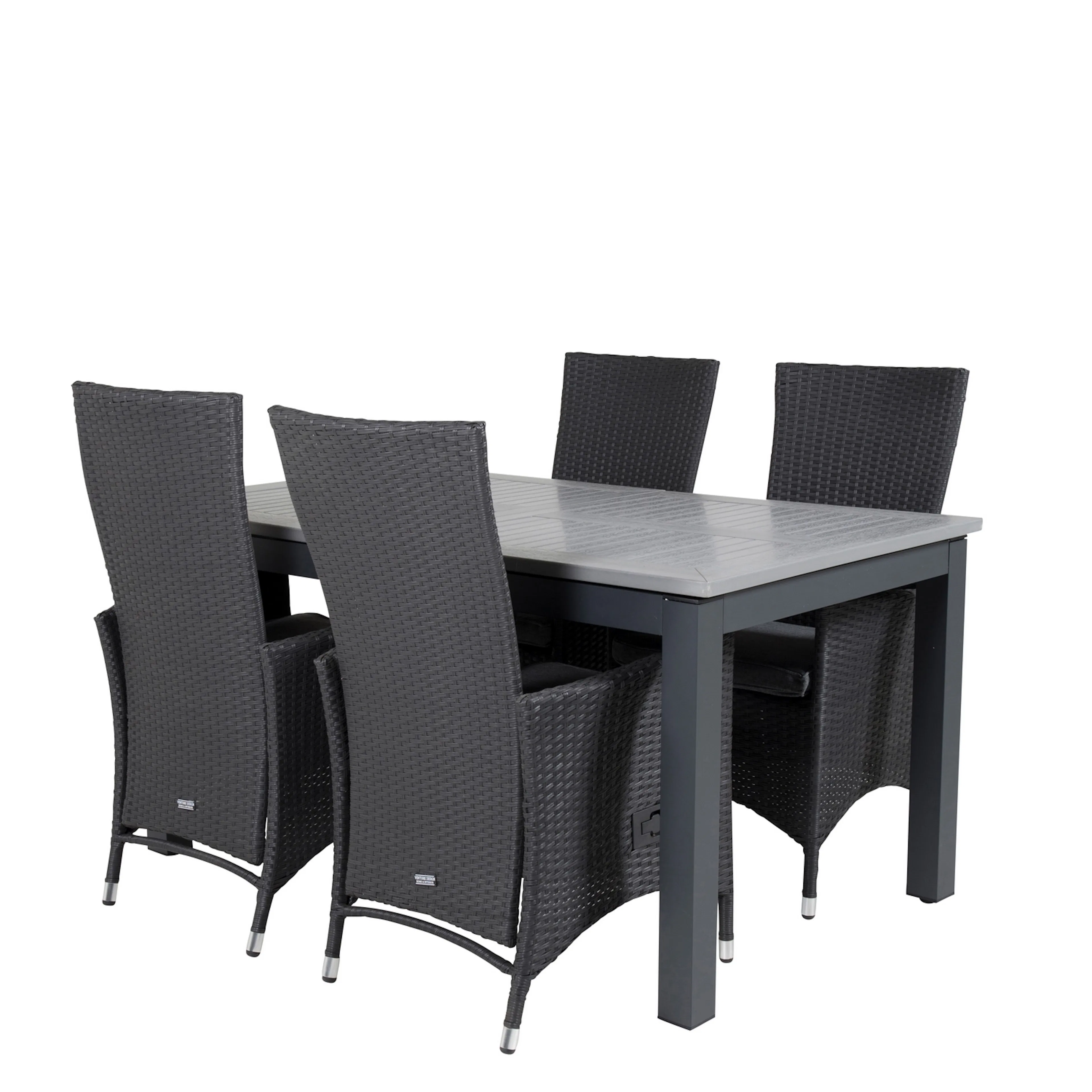 Matgrupp Venture Home Aleyna 160/240 med 4 Pishi Matstolar