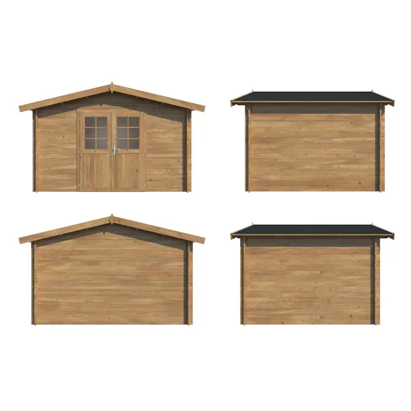 Friggebod Palmako Valentine 9,3 m² Komplett Stuga med Sadeltak
