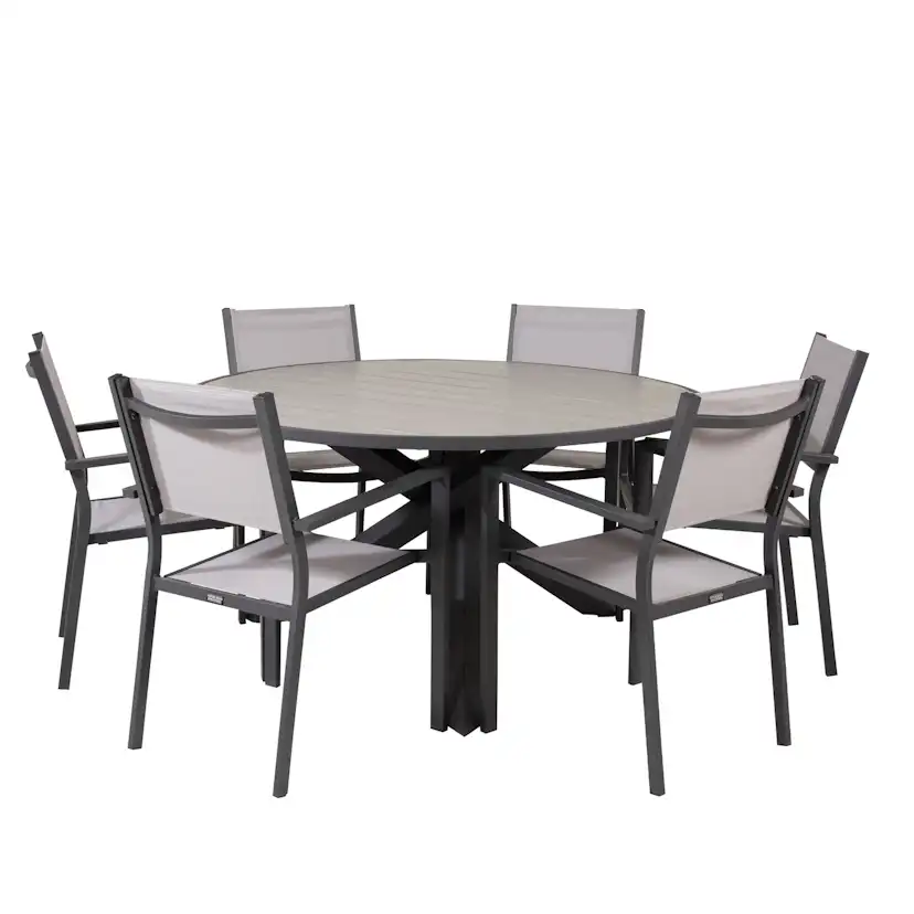 Matgrupp Venture Home Pincy Ø140 med 6 Copacabana Matstolar