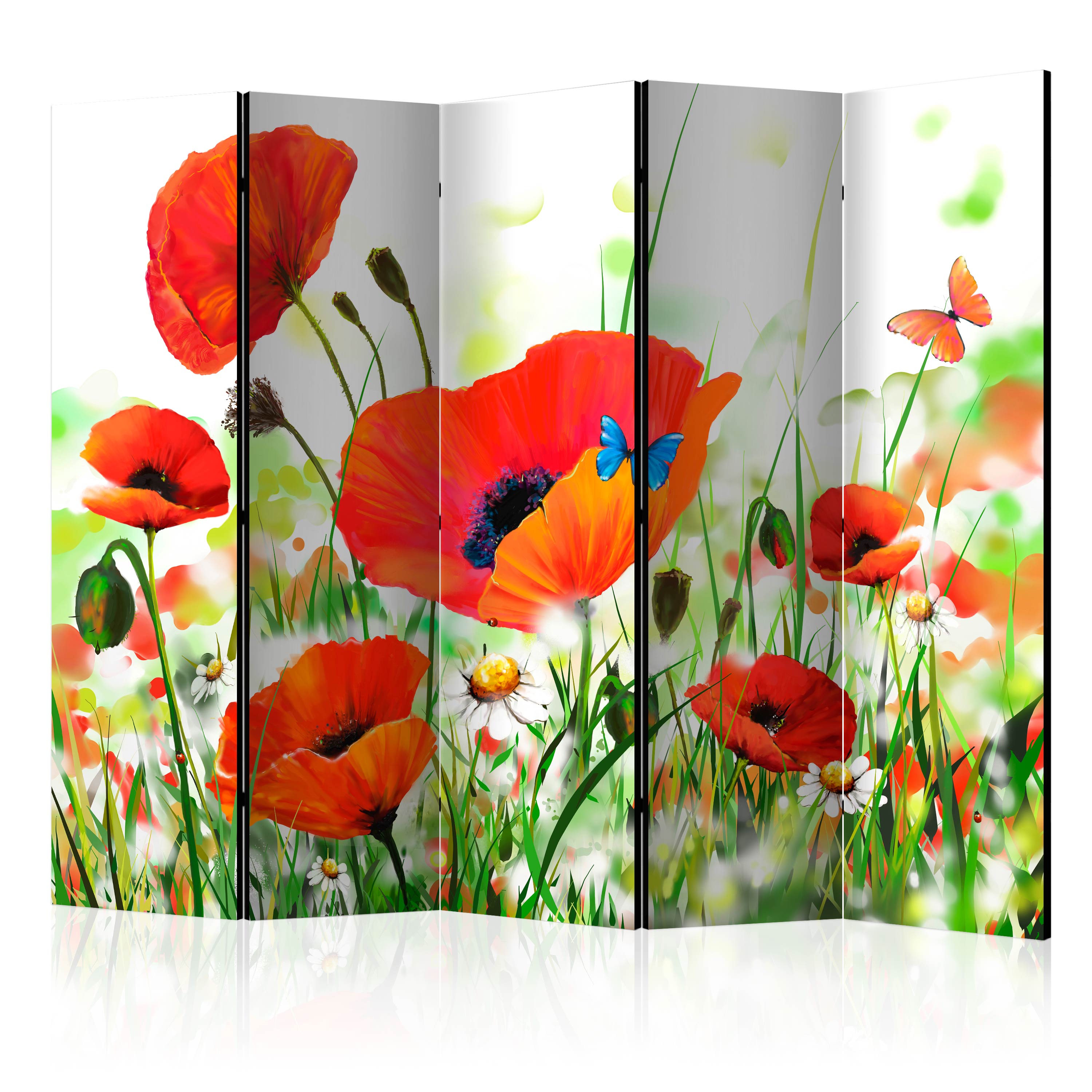 Rumsavdelare Skärmvägg Arkiio Country Poppies II 225x172 cm