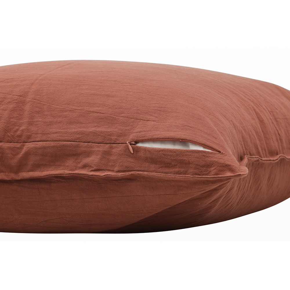 Ronja Cushion Cover Washed Cotton - Roasty / Mörkbrun