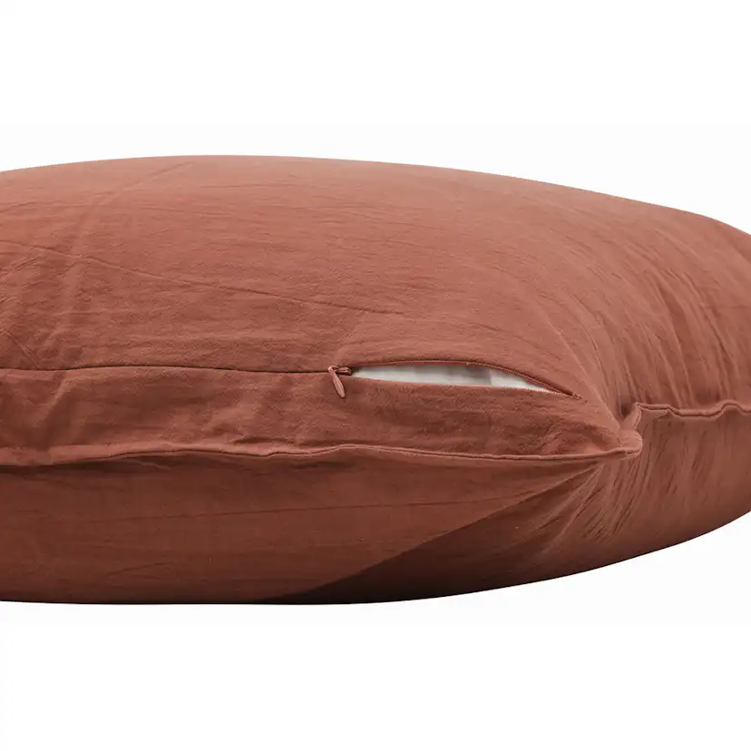 Ronja Cushion Cover Washed Cotton - Roasty / Mörkbrun