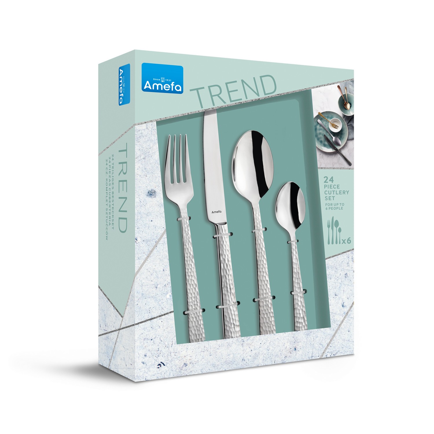 Bestickset Amefa Felicity 24 Delar Stainless