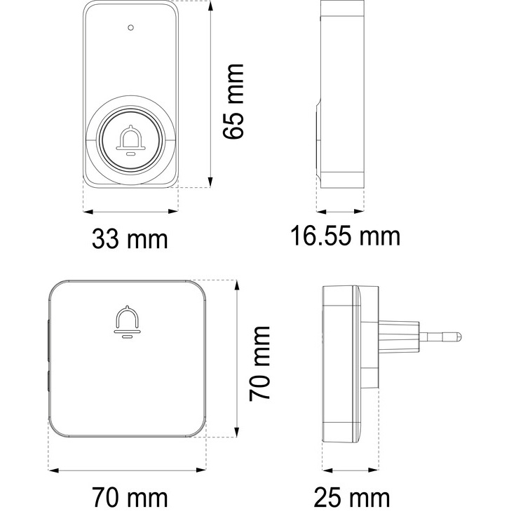 Trådlös Dörrklocka Habo Nordic