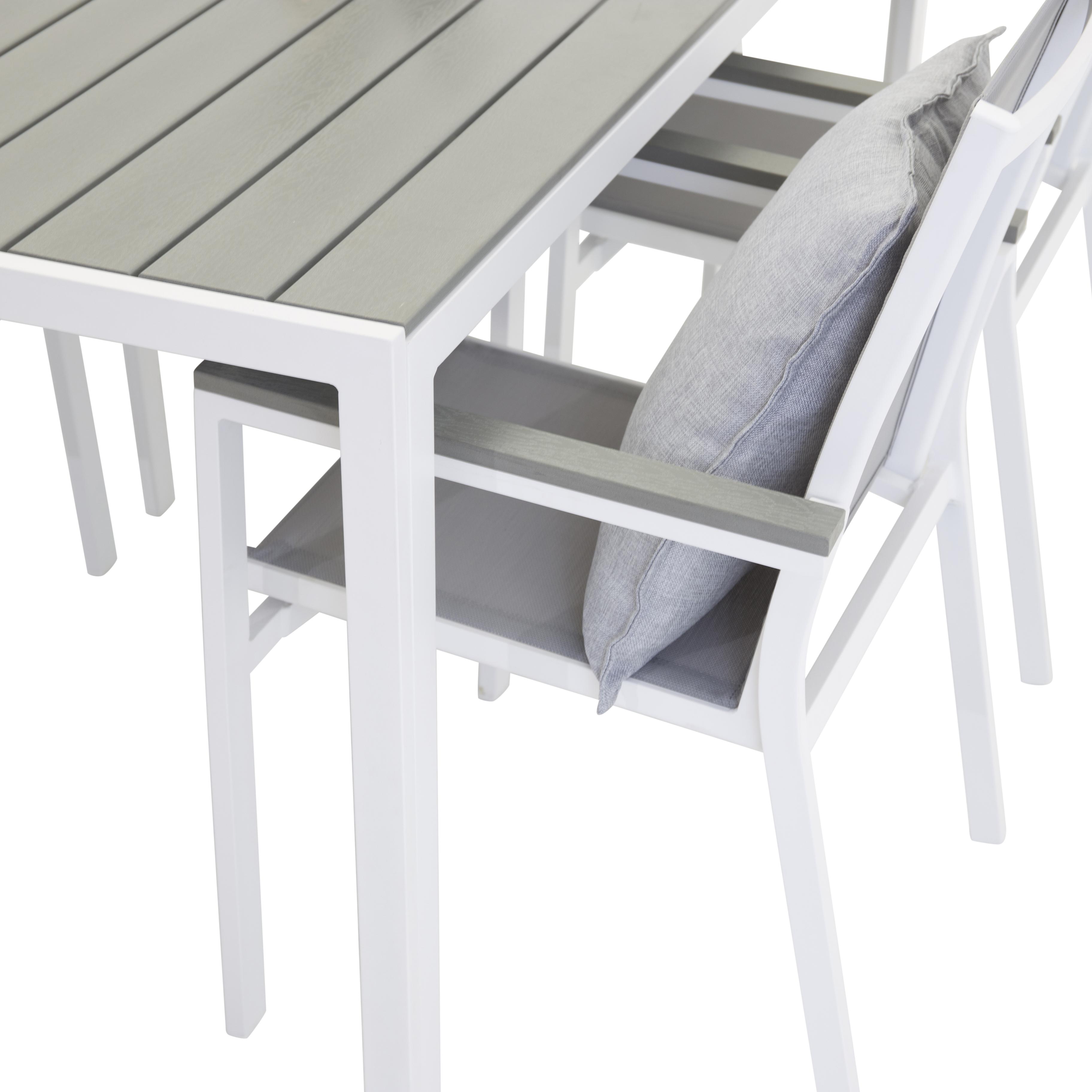Matgrupp Utomhus Venture Home Bront 150 med 4 Pincy Trädgårdsstolar