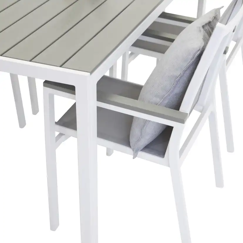 Matgrupp Utomhus Venture Home Bront 150 med 4 Pincy Trädgårdsstolar