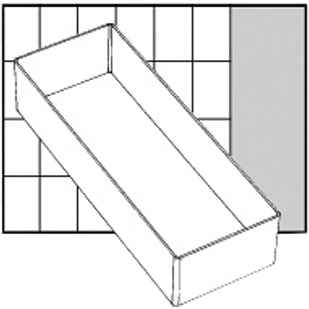 Lådinsats Raaco Nr. A7-2 H47 mm Stl 218x79 mm 1 St