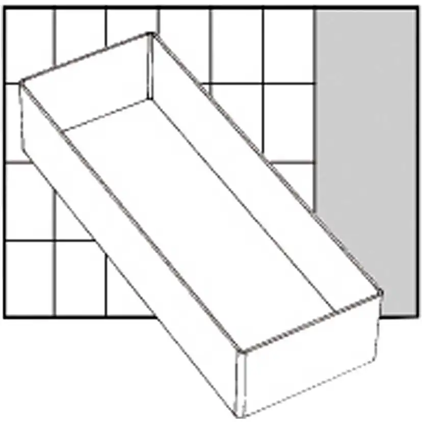 Lådinsats Raaco Nr. A7-2 H47 mm Stl 218x79 mm 1 St