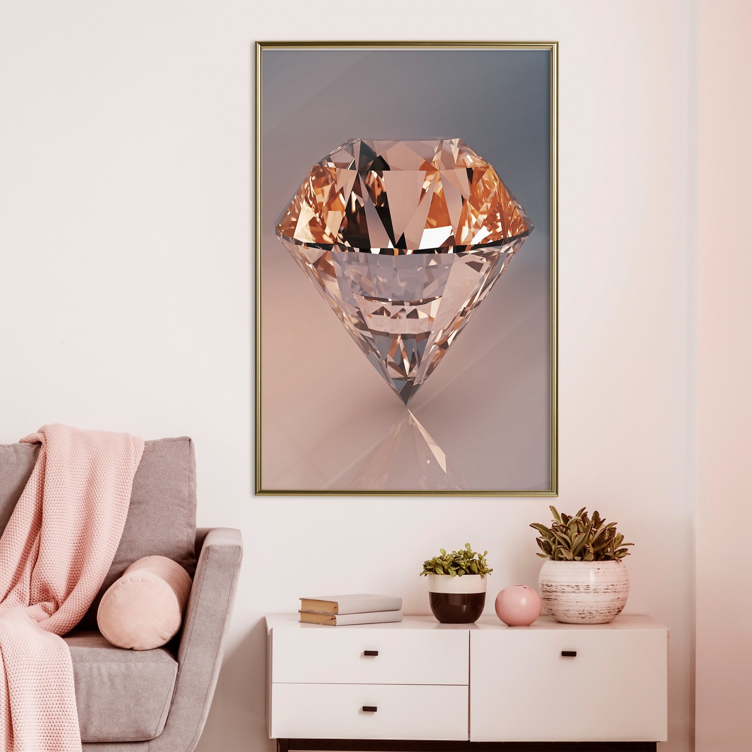 Poster Artgeist Affisch Costly Diamond