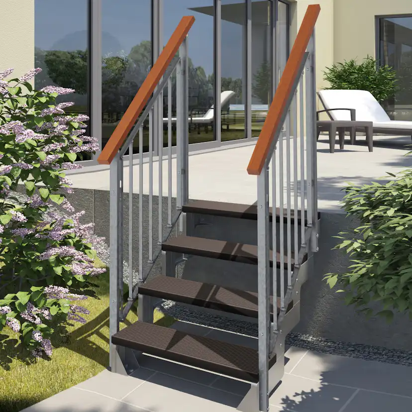 Trädgårdstrappa Dolle Gardentop Trimax med Nordic Räcke