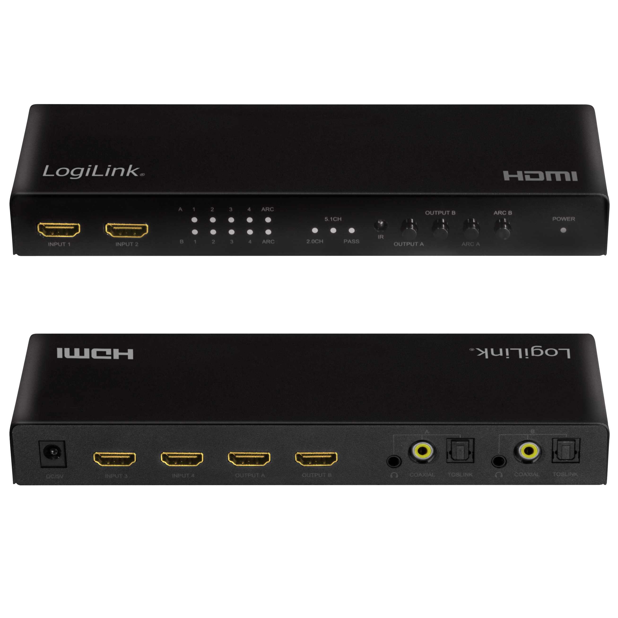 HDMI Matrix-switch LogiLink 4K/60Hz ARC HDCP HDR CEC