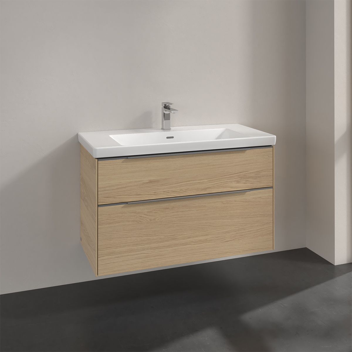 Tvättställsskåp Villeroy & Boch Subway 3.0 med 2 Lådor