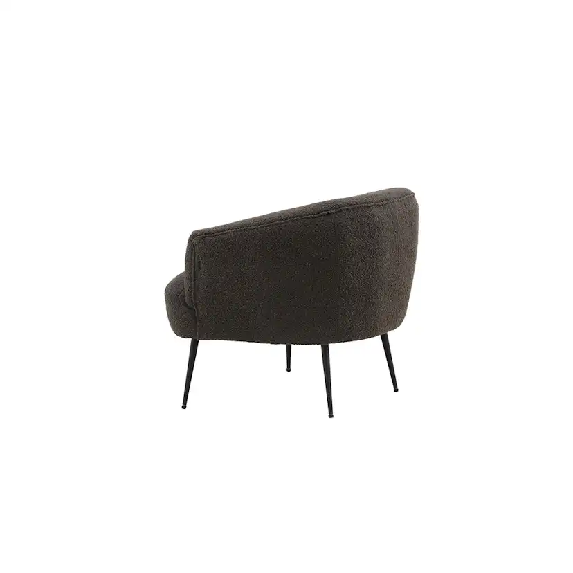 Derry Single Sofa - Black / Coffee/Grey Boucle Svart