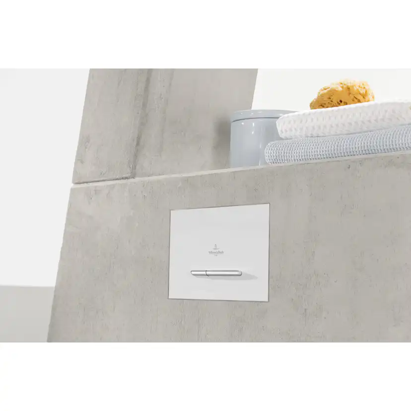 Spolknapp Villeroy & Boch ViConnect installationssystemen 92 Mattvit