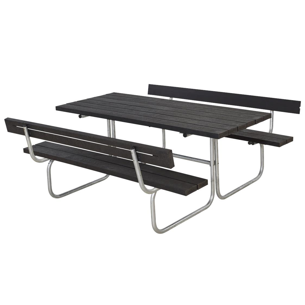 Picknickbord PLUS Classic Svart Plast