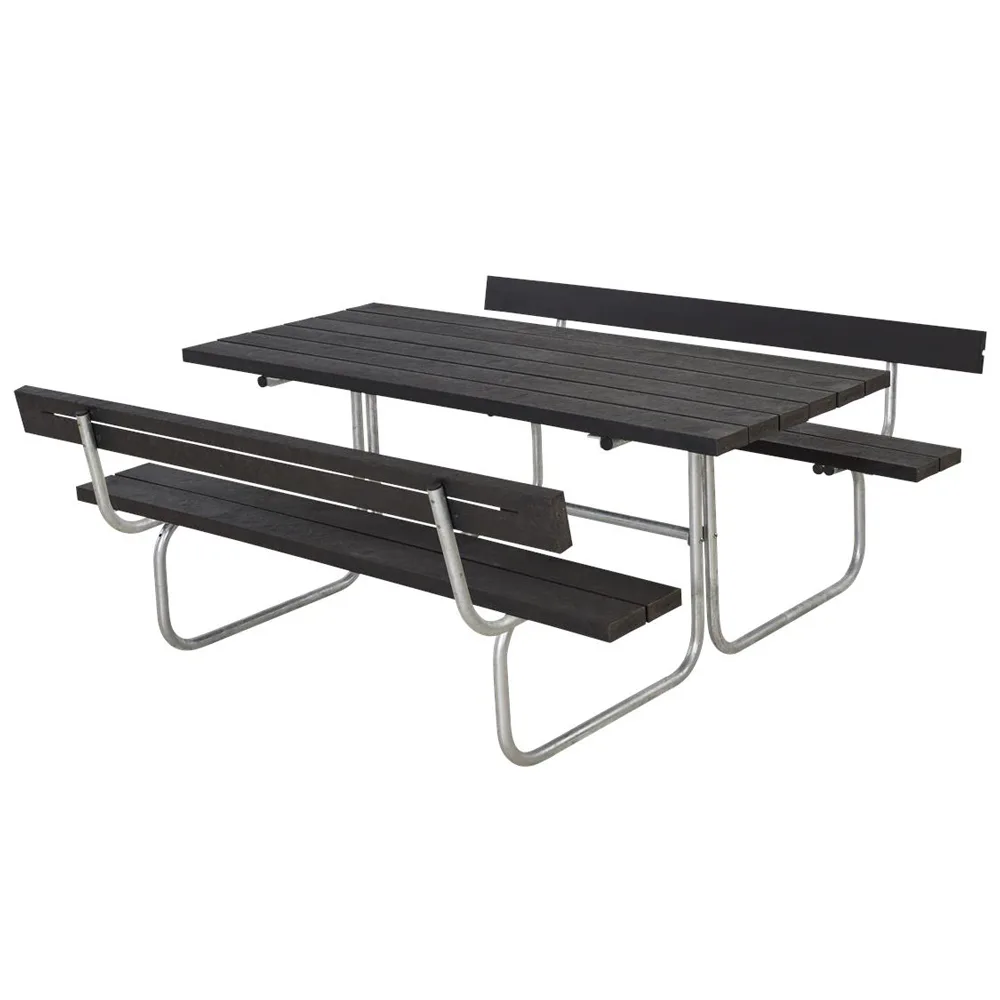 Picknickbord PLUS Classic Svart Plast