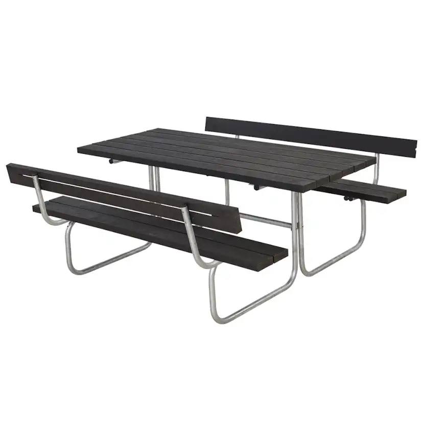 Picknickbord PLUS Classic Svart Plast
