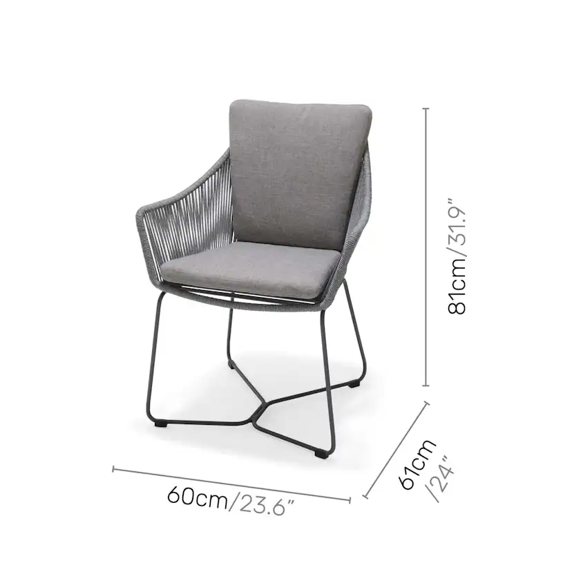 Matgrupp Utomhus LifestyleGarden OPAL 160 & 4 fåtöljer