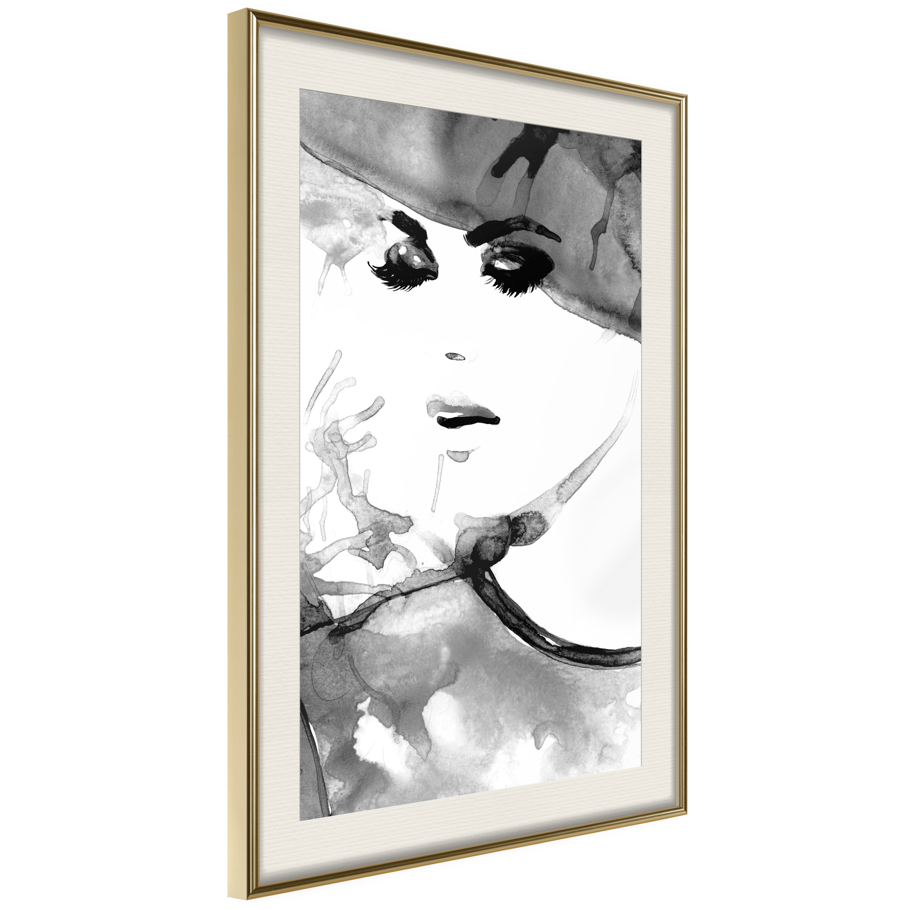Affisch - Elegance in Love [Poster] 40x60 Guld ram med passepartout, 40x60 cm