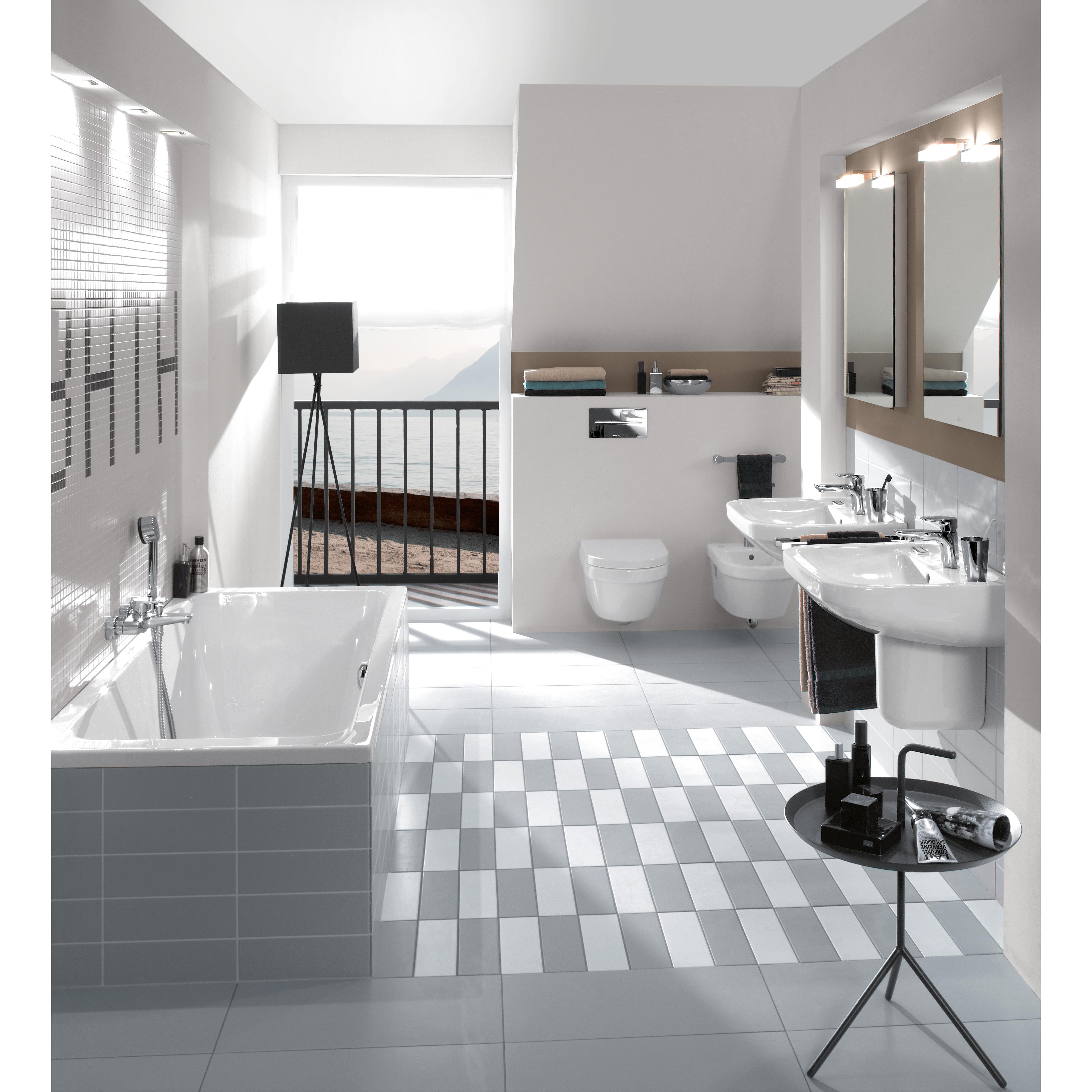 Spolknapp Villeroy & Boch ViConnect installationssystemen 92 Mattvit