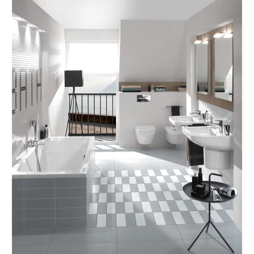Spolknapp Villeroy & Boch ViConnect installationssystemen 92 Mattvit