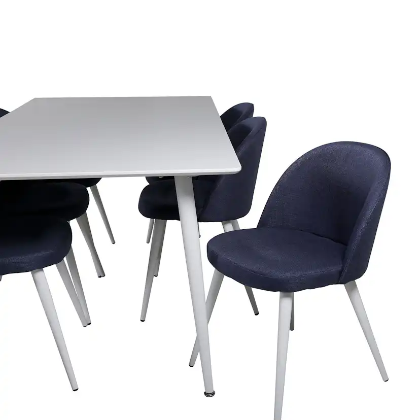 Matgrupp Venture Home Polar med 6 Velvet stolar