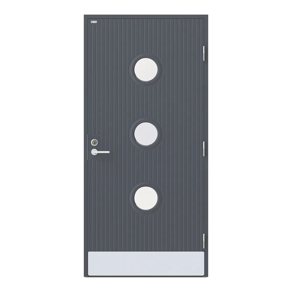 Ytterdörr Daniella Glas 9x20 NCS S-6502-B, Grå Höger BxH: 90x200 cm, Grå, Högerhängd