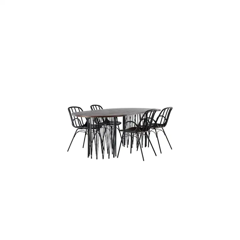 Matgrupp furniture/fashion Stone med 4 Dyrön Stolar
