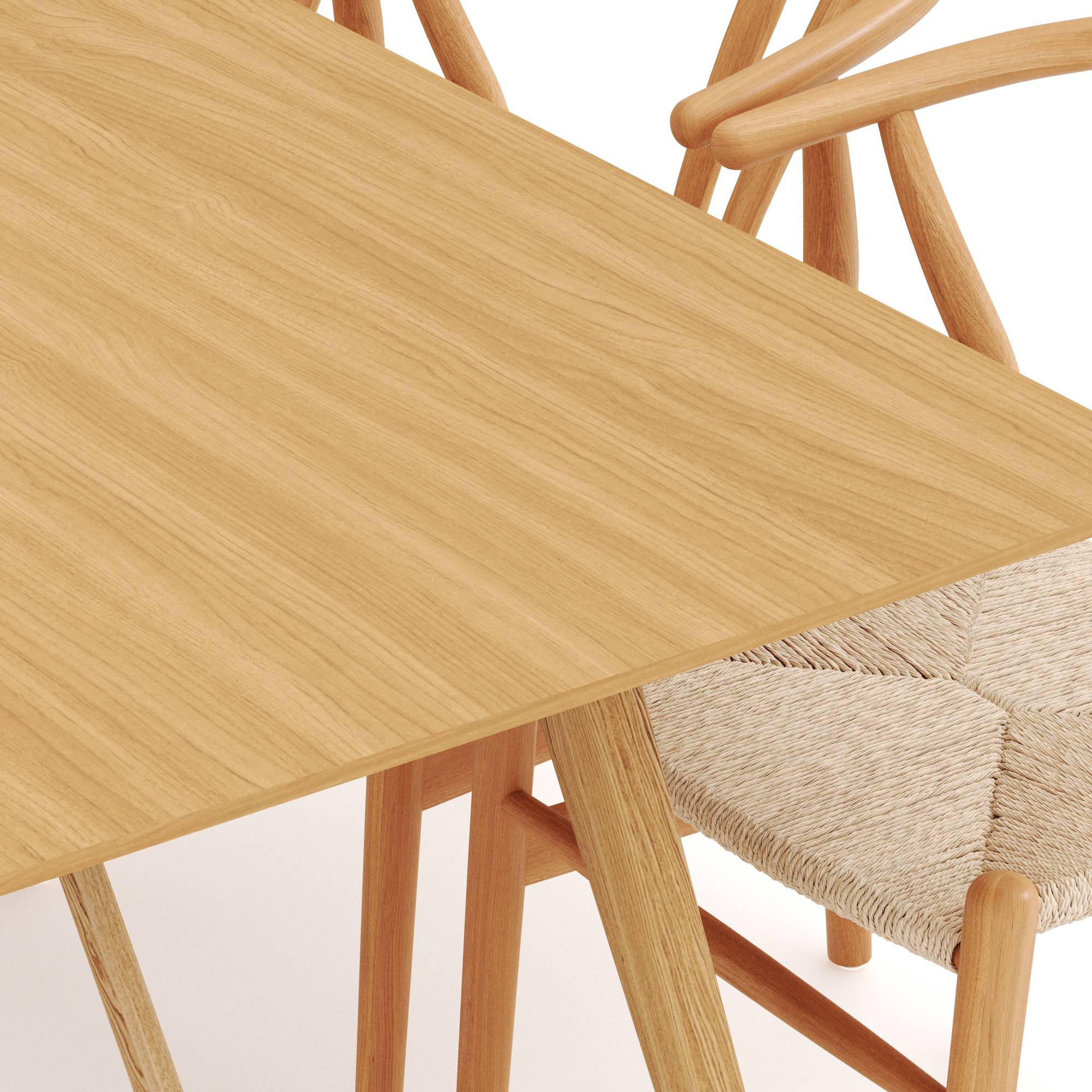 Matgrupp Bark Jerup Rektangulärt Matbord 180 cm med 6Dastoori Matstol