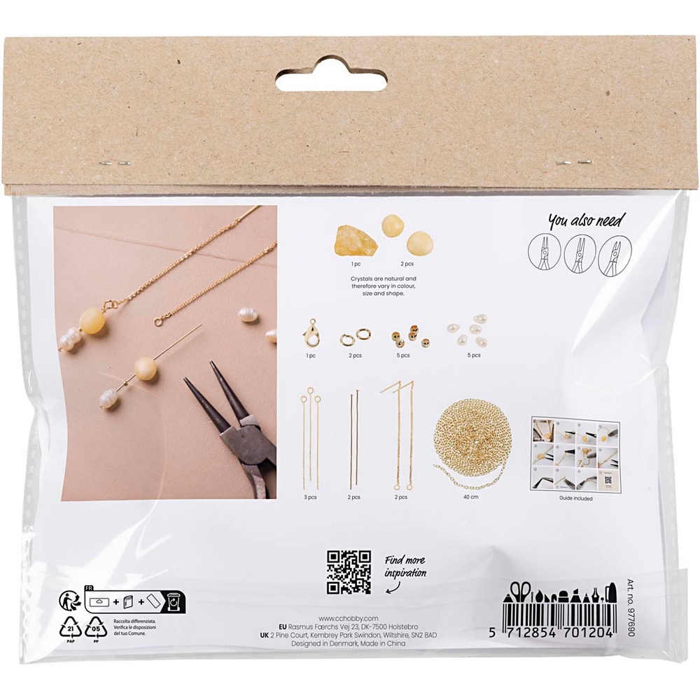 DIY-kit Creativ Company Smycken Honungskalcit