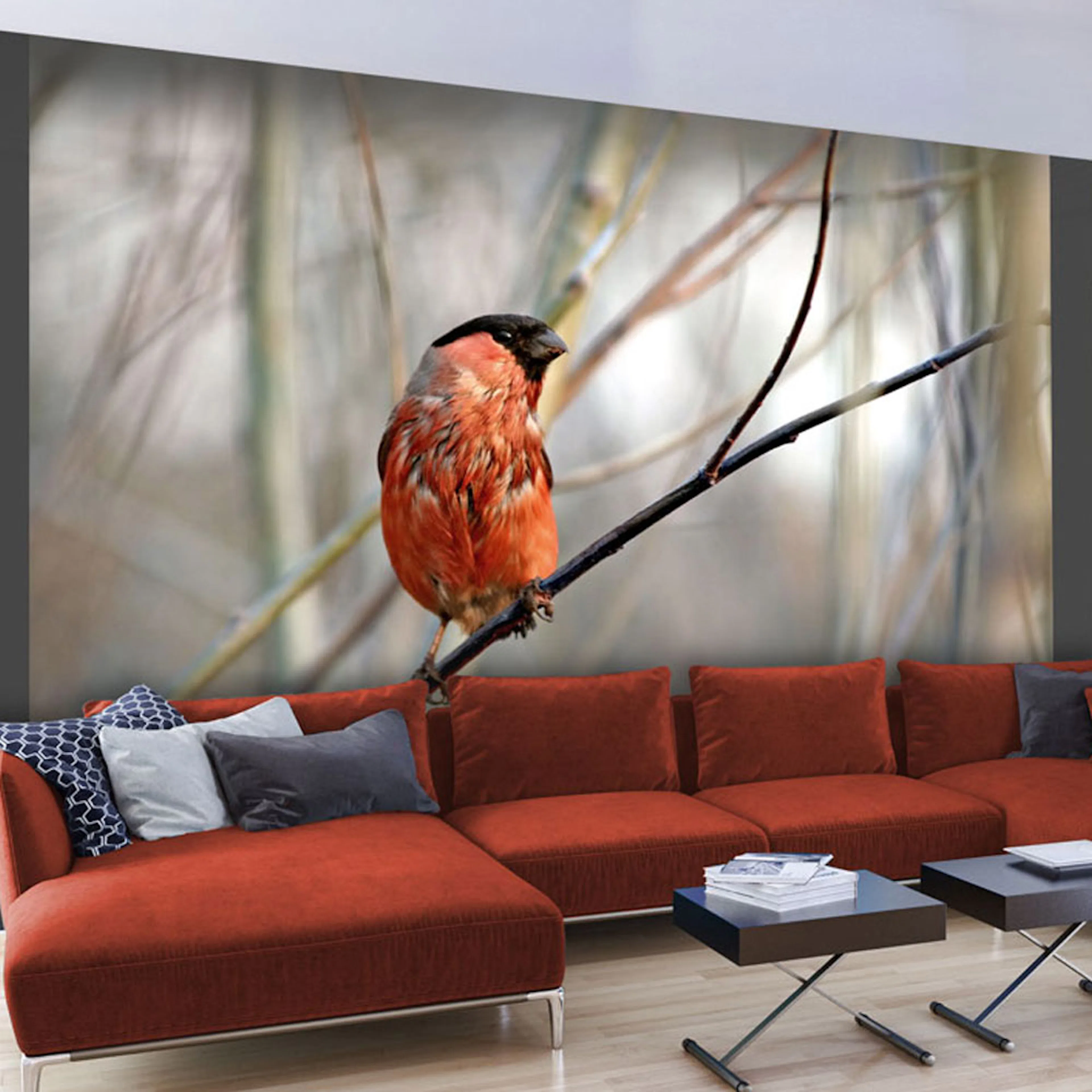 Fototapet Arkiio Bullfinch In The Forest
