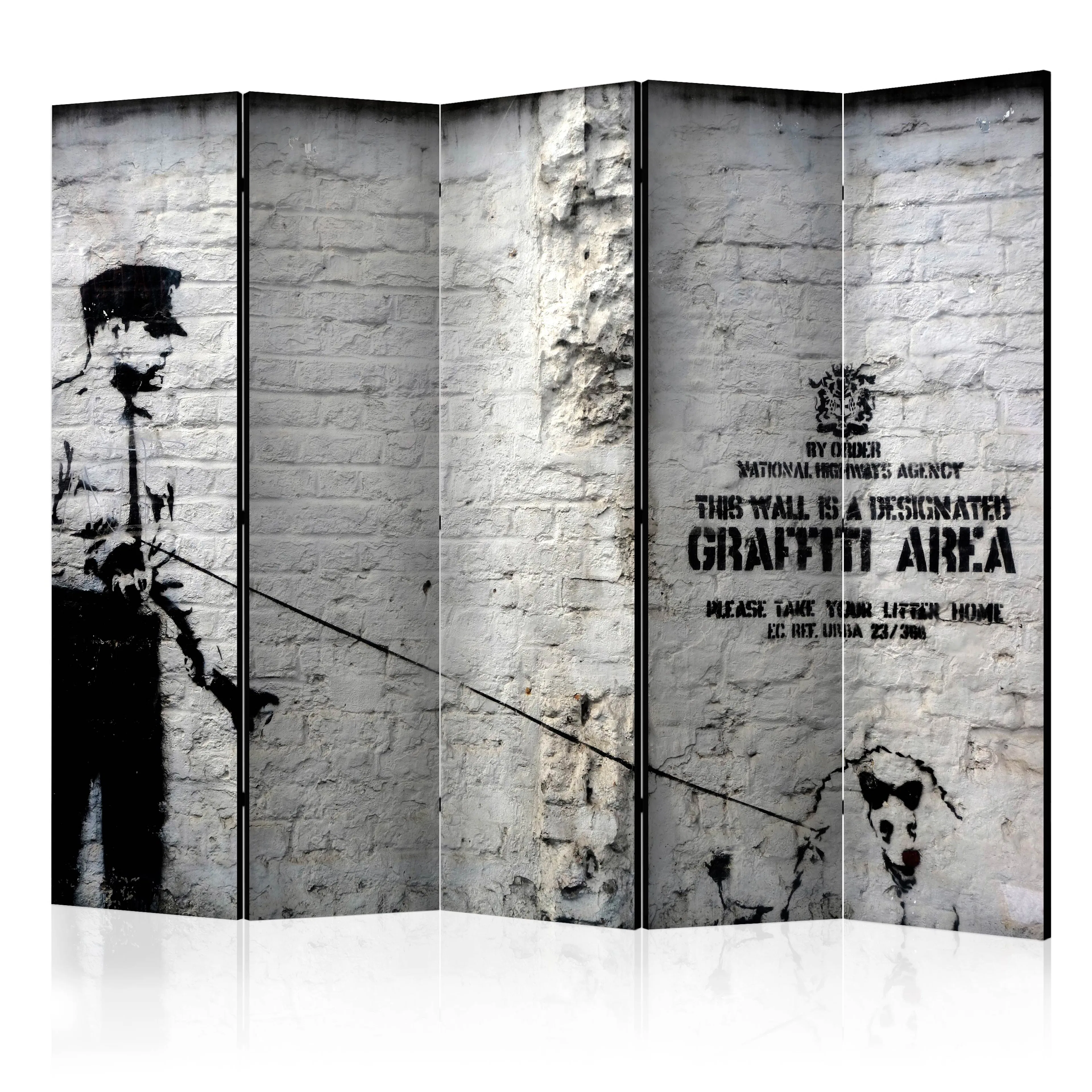 Rumsavdelare Skärmvägg Arkiio Banksy Graffiti Area II 225x172 cm